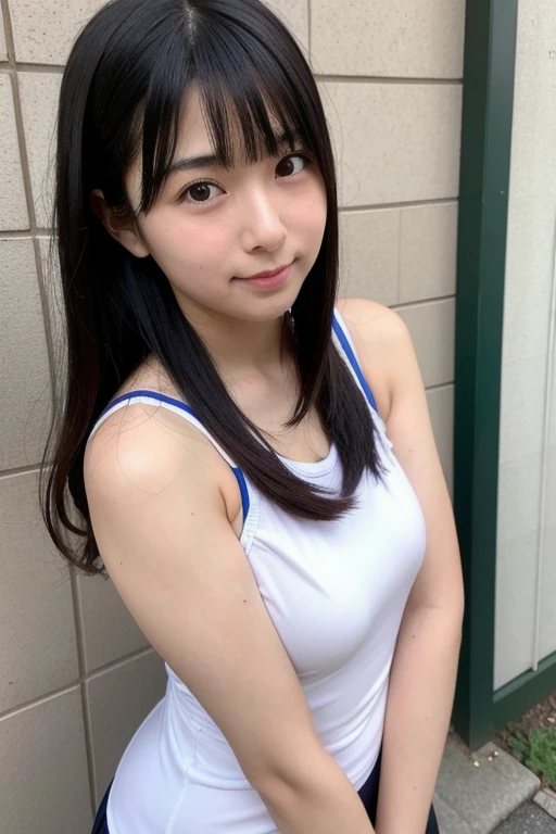 Primary school students、、Bursting huge breasts、Baby Face、、Small face