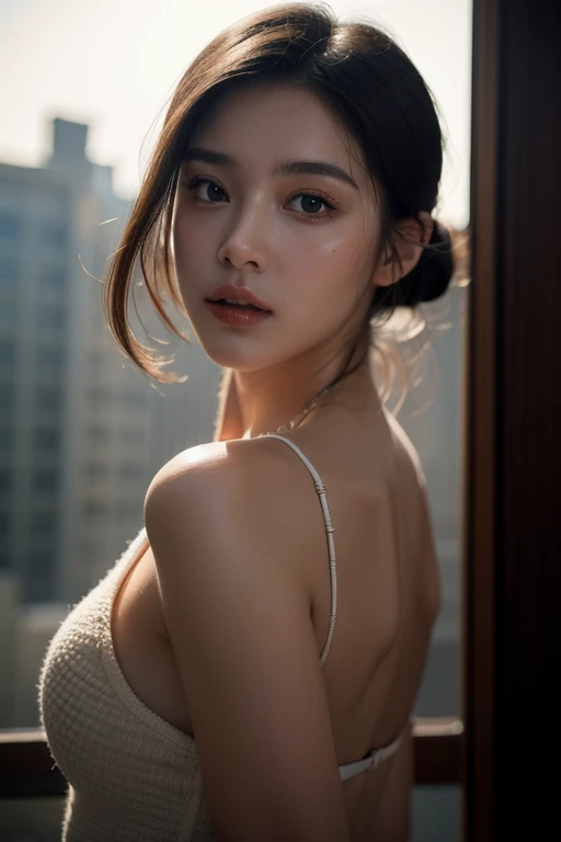 (Ultra detailed:1.3) ((((best quality))) , (((ultra detailed))) , (((masterpiece))) , illustration,Fashion, lipstick, ray tracing, depth of field, 1girl,(solo:1.5) , looking at the CAMERA, glossy skin, counterpoint, female focus, model, (medium breasts:1.3),mischievous face cool, perspective, fine fabric emphasis, budget haze,ojou-sama pose,
beautiful young female, Pixie Cut, tank top, leaning forward, art by Adrian Tomine, art by Agnes Cecile, sexy, seductive, shadow, dramatic lighting, park, black and white
Hotify, Prettify, PrettyEyes