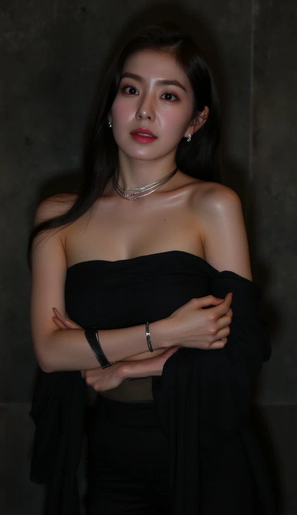 A close-up of a woman wearing a necklace and choker, beautiful south korean woman, gorgeous young korean woman, beautiful young korean woman, korean woman, korean female actress, heonhwa choe, elegant japanese woman, parque me, Deayami Kojima, quack ji joven, lee ji-eun, Lee Ji Eun, an asian woman