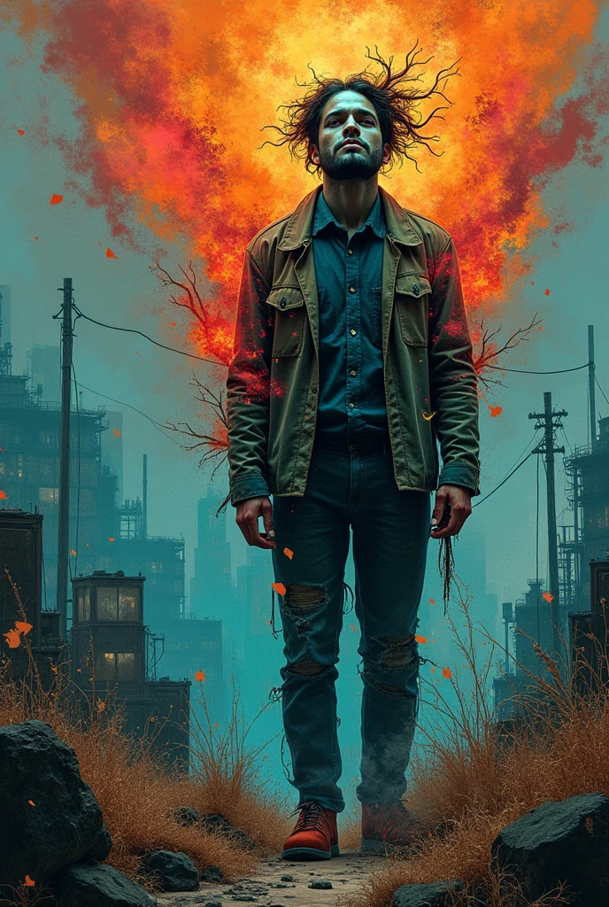 mental health (benefit) and environment conflict (conflict) with a very unique style