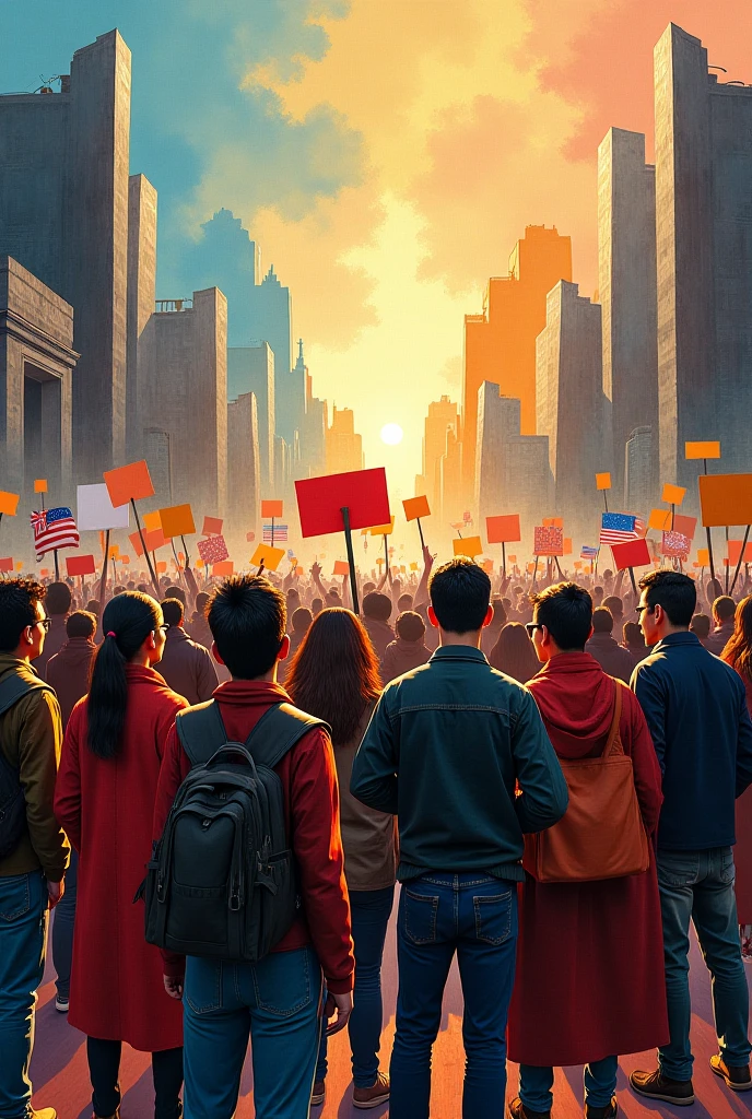 An image that shows socio-political causes 
