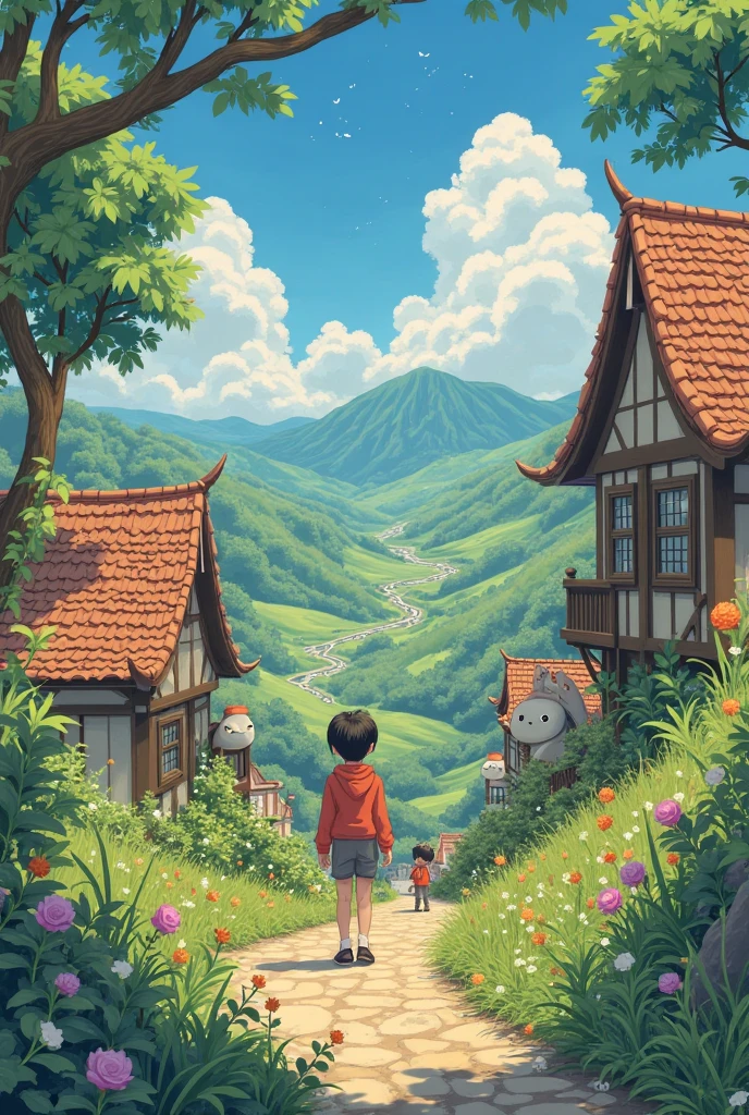 Generate a photo of me at Studio Ghibli