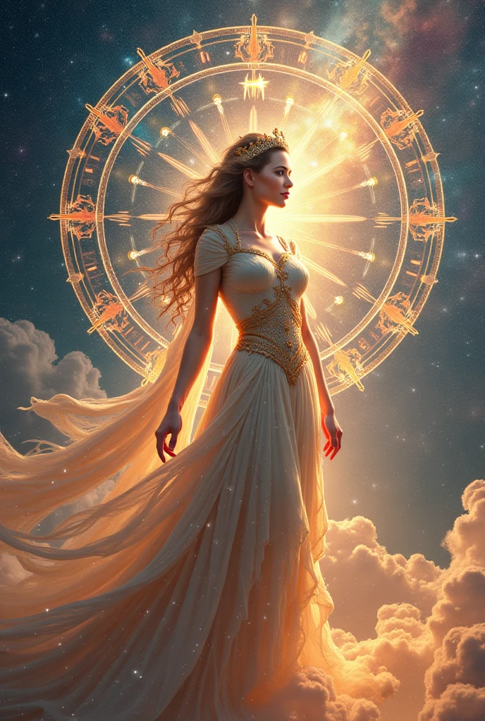 Draw a cosmic princess with PRPR written on it