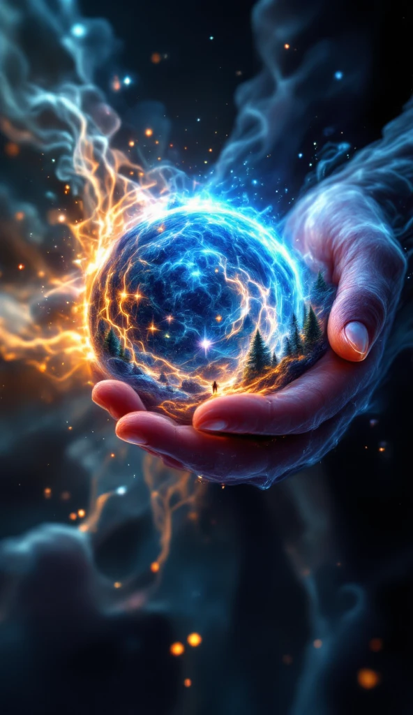 Prompt:

Masterpiece, breathtakingly detailed macro shot of a miniature dreamscape cradled by the luminous hand of a cosmic creator goddess. Fantastical crystalline formations of varying transparency and color create an otherworldly environment. Within this "crystal dreamscape," tiny, whimsical sprite-like beings with iridescent wings flit and glow. Volumetric light filters through the crystal structures, casting vibrant caustic patterns. Hyper-realistic textures showcase the intricate facets and internal luminescence of the crystals. Dreamy, ethereal background with soft, glowing particles. Focus on the magical and whimsical nature of a micro-fantasy world.

Notes: cosmicart, fantasyart, detailedillustration, SuperPremium, aesthetic, 8K.

Key elements: Whimsical crystal formations, sprite-like beings, iridescent details, magical atmosphere, dreamlike quality.