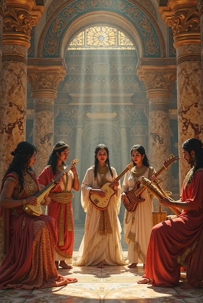 Assyrisch/Babylonian image, that is related to music.