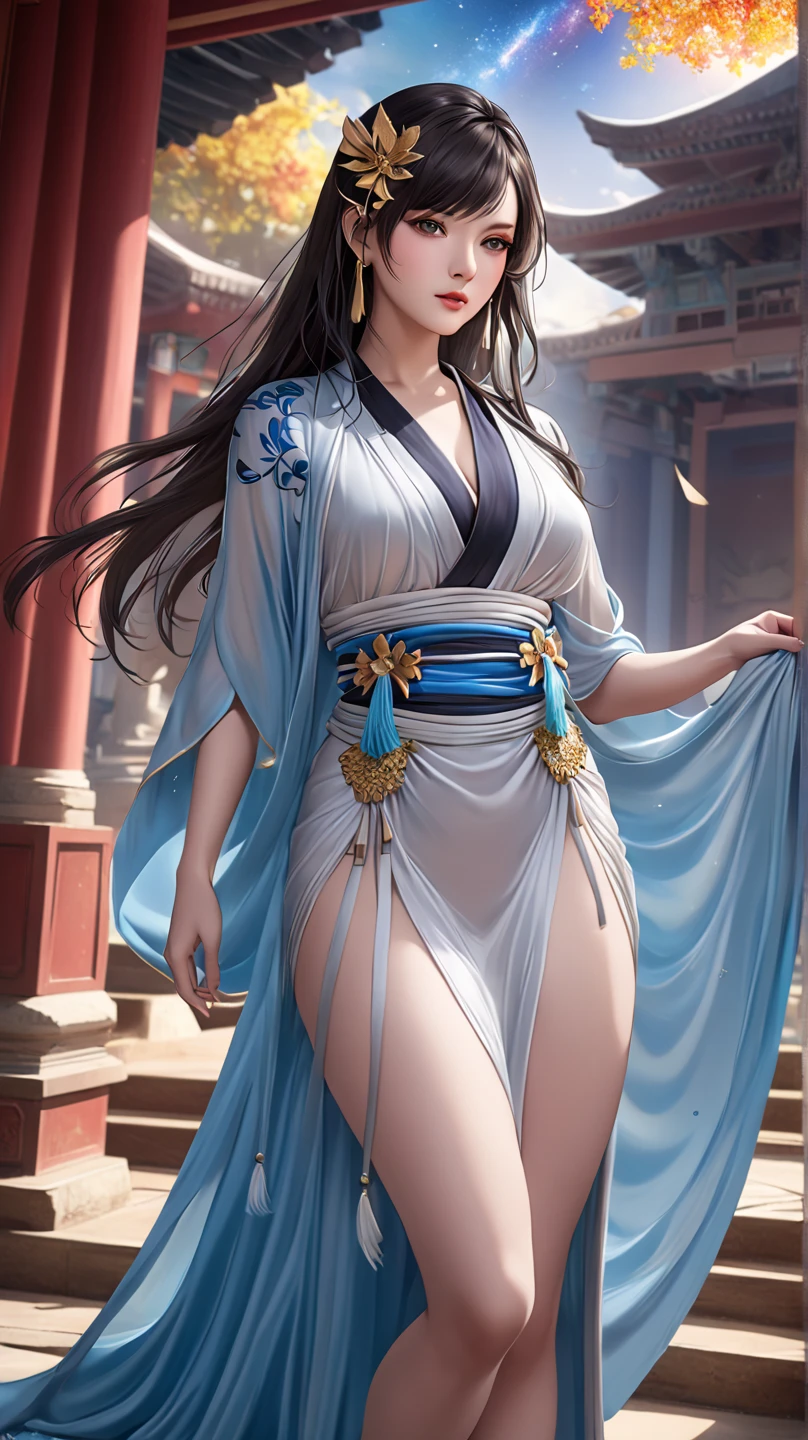  ((full body)), ((leaning forward)), ((Random shooting angle)), ((bare shoulders)), ((realistic)), ((The hemlines are very short)), ((Big , cleavage)), 1girll, posed for photo, Outdoor scene, the night, lamplight, Stand up, Pleasing posture, Eye-catching poses, pretty legs, looking at viewert, Detailed scenes, curlies, Air bangs, Beautiful hair accessories, Brownish-yellow hair, light make-up, Blushlush, Gloss on lips, (Campus style), warm lights, a warm color palette, Detailed details, Super detailed, (tmasterpiece, best qualtiy), (An extremely delicate and beautiful work), Delicate earrings, Delicate necklace, Simple blurred background, Extreme detail description, Ultra-fine painting, Delicate face, slim toned body, Slimming the waist, (grin, happy grin, Baring teeth), (anatomy correct)