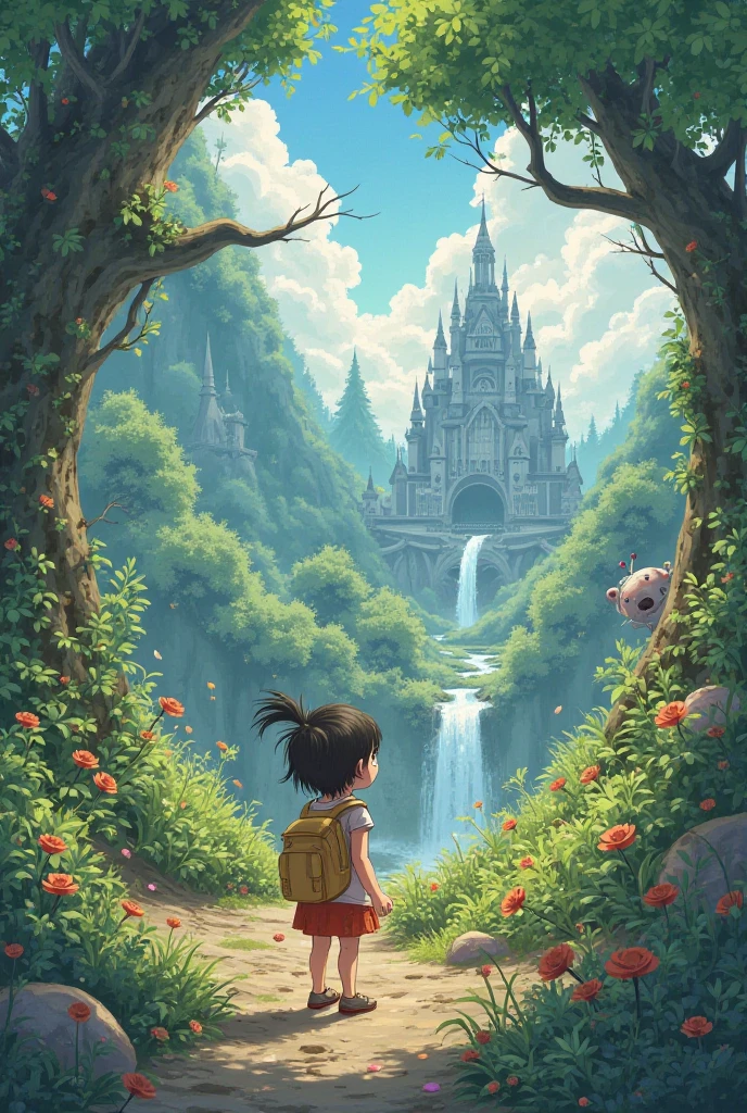 Create this in an ghibli art style