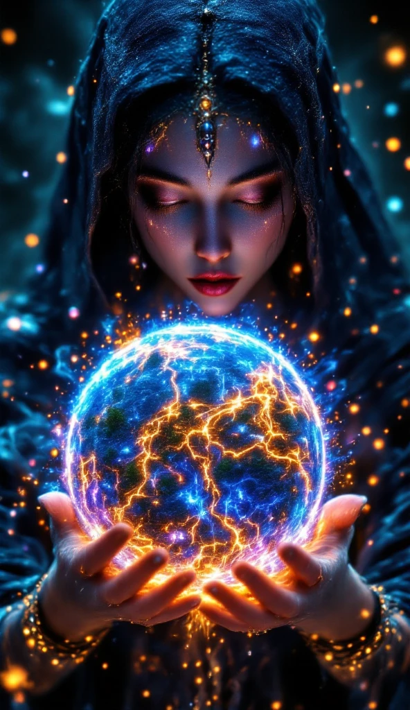 Prompt:

Masterpiece, breathtakingly detailed macro shot of a miniature dreamscape cradled by the luminous hand of a cosmic creator goddess. Fantastical crystalline formations of varying transparency and color create an otherworldly environment. Within this "crystal dreamscape," tiny, whimsical sprite-like beings with iridescent wings flit and glow. Volumetric light filters through the crystal structures, casting vibrant caustic patterns. Hyper-realistic textures showcase the intricate facets and internal luminescence of the crystals. Dreamy, ethereal background with soft, glowing particles. Focus on the magical and whimsical nature of a micro-fantasy world.

Notes: cosmicart, fantasyart, detailedillustration, SuperPremium, aesthetic, 8K.

Key elements: Whimsical crystal formations, sprite-like beings, iridescent details, magical atmosphere, dreamlike quality.