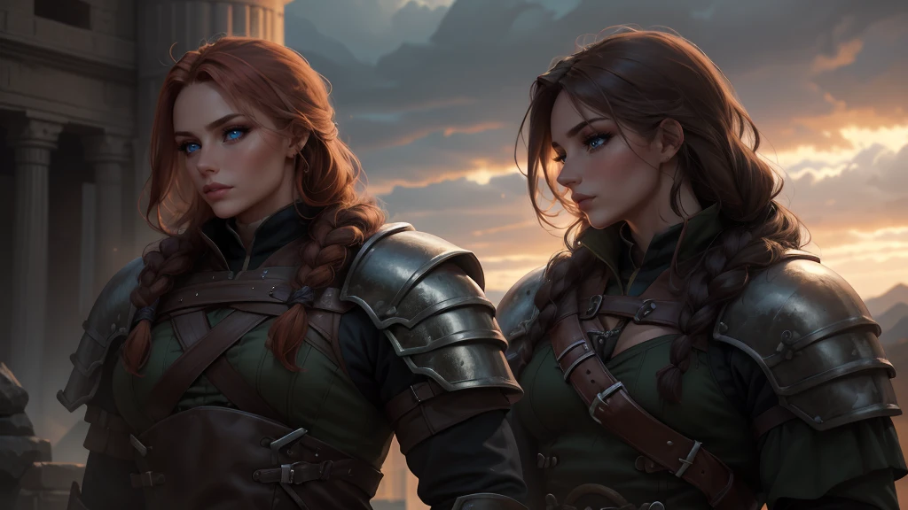 female half vampire half wolf holding a sword in there hand --auto --s2
