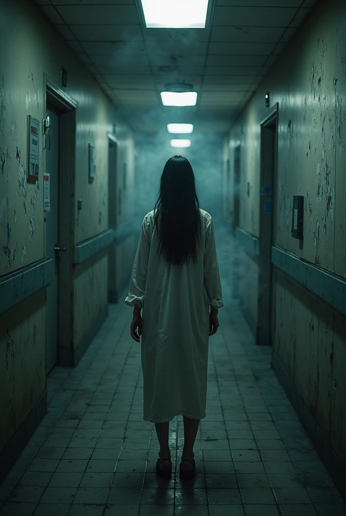 Abandoned Hospital,Ghost Bride,Ragged clothes,gloomy,fear,bloody