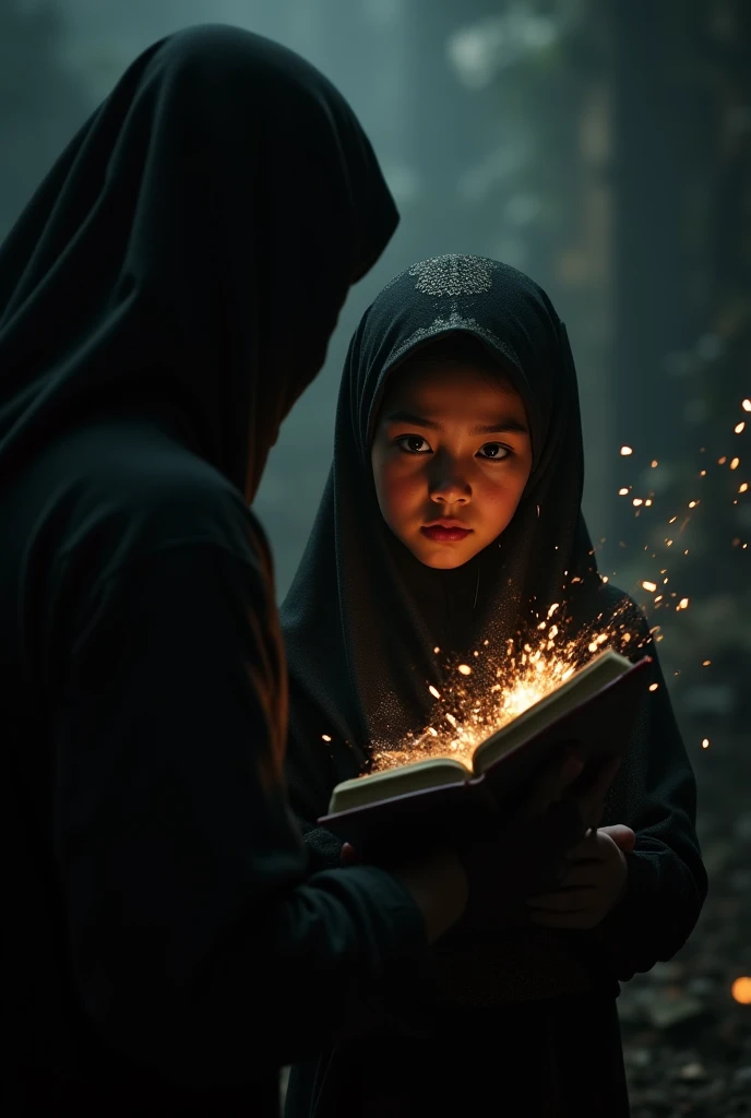 Loin attack to Muslim girl holy Quran hand take this Muslim girl 