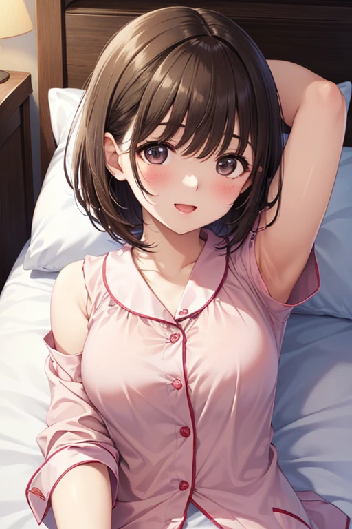 (((missionary position vaginal sex))),(((having vaginal sex))), (((vaginal sex))),delicate and cute girls with brown hair,((cheerleading uniform)),(((tennis uniform))),(((cheergirls dress))),(tcheerleader)))、16years、Super8K Ultra High Definition、Delicate texture、 Medium Hair、flat chest、(((pleated mini skirt)))、(((Wear a cheergirls wear )))、,Plain clothes,spreading her legs,exposed panties,nsfw,middle breast,(((in hotel))),(((lying down on the bed,spreading legs open wide with knees bent,creating the shape of the letter M))),(((detailed race panties))),Wearing panties、),penis,penis insert(((pink taste cheergirls uniform))),showing armpit,closed eyes