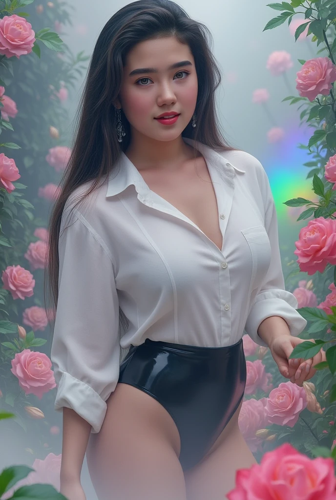 (best quality,4k,highres,masterpiece:1.2),ultra-detailed,(realistic,photorealistic,photo-realistic:1.37),mejer with beautiful detailed eyes and lips,mejer with longeyelashes,curly hair,mejer with confident expression,mejer standing in a vibrant garden,mejer with a stunning view of the cityscape,mejer surrounded by colorful flowers,mejer wearing a black pleated skirt,mejer wearing a white blouse,mejer with white stockings,mejer with a slender figure,mejer with curvy hips and a shapely bottom,mejer with large breasts,mejer with a confident and elegant posture,mejer in a graceful pose,mejer with a touch of femininity and sensuality,mejer with a radiant smile,mejer with a hint of mischief,mejer with a mischievous charm,mejer with a pure and innocent beauty,mejer with a playful personality,mejer with a strong aura of charisma,mejer with a captivating presence,mejer shining with confidence and grace,mejer in a modern and fashionable outfit,mejer with a trendy style,mejer with a chic and elegant appearance,mejer with a graceful movement,mejer in a confident stride,mejer with a mesmerizing gaze,mejer exuding charm and elegance,mejer with a captivating beauty,mejer with a playful and adventurous spirit,mejer with an enchanting aura,mejer with a fierce and fearless attitude,mejer in a powerful and empowering stance,mejer embracing her individuality and uniqueness,mejer with a strong sense of self-expression,mejer radiating beauty from within,mejer with a vibrant and colorful personality,mejer with a free-spirited and joyful energy,mejer in a world of her own,mejer with a sense of wonder and curiosity,mejer with a love for art and creativity,mejer with a passion for life and adventure,paintings,illustrations, vibrant colors,serene atmosphere,beautiful garden,cityscape,floral paradise,garden with blooming flowers,sunlit garden,freshness of spring,peaceful and serene surroundings,harmonious blending of nature and urban life,scenic beauty,serenity,beauty in simplicity,diversity o