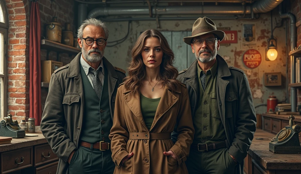 two Soviet guys and a girl set up a detective agency in a brick garage