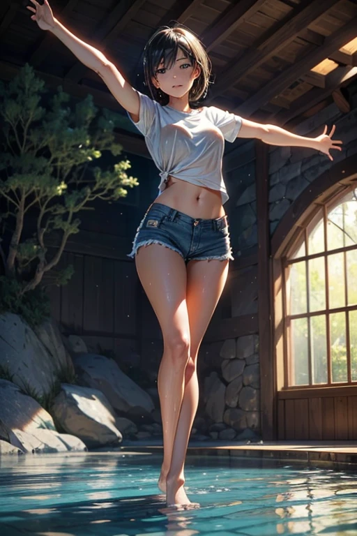 NSFW、{{{masuter piece}}}, {{{Best Quality}}}, {{Super distinct}, {{extremely delicate and beautiful}},(nffsw), (Best Quality, 32K, masutepiece, nffsw:1.2),elementary student、a photo of a cute girl, female child、Japanese houses、Ancient Minjia、Girl relaxing on the porch、Relaxing、{{{Denim skirt}}}、{{Denim Mini Skirt}}、{{Mini tight skirt}}、{{white tank-top}}、{{Sleeveless}}、{{Tank top with shoulder strap}}、{{White tank top}}、{white panties}、{{{Open legs}}}、Look away、Not looking at the camera、 of the highest quality, Best Quality, Realistic, Unity, 32k wallpapers, Official art、(Childlike body)、(Children's body shape)、{{white tank-top:1.5}}、White panties、{Nip slip}、{Cute mini skirt}、{{skirt rift}}、{{{Clothes are peeling off}}}、{Show}、(mischievous grin:1.3),(Sweaty skin:1.5),(Juvenile body),(Unripe々Shishi Body)、Black hair、(Very short hair:1.3)、(Full body:1.2),{Sexy body}、{Bare legged}、Erotic body、{Very realistic body}、{{Unripe々Shishi Body}}、(Mid summer:1.5)、(Angle from below:1.5)、(Spread legs)、(clean legs),childishマンコ、The shape of the pubic area is clear、rather small breasts、flat breast、{{Bulging}}、{{See-through tank top}}、{{Thin fabric tank top}},{Panties see-through}、{{Expose panties}}、{{{The pubic area is visible}}}、{{Pubic area exposed}}、{Tank top with visible nipples}、{{downbrouse}}、{Papillae visible through clothes},{Pink papillae}、pointed papillae 、{{pointed Nipple}}、オマンコthe shape of the is clear、{{Lively shots}}、{{Innocent Pose}}{{{{Focus on panties}}}}、{{{life-likeオマンコThe shape of the}}}、{{{Crispオマンコ}}}、{{{life-likeアナル}}}、{{{very crispアナル}}}、{{{Openオマンコ}}}、{{{Moisturizedオマンコ}}}
