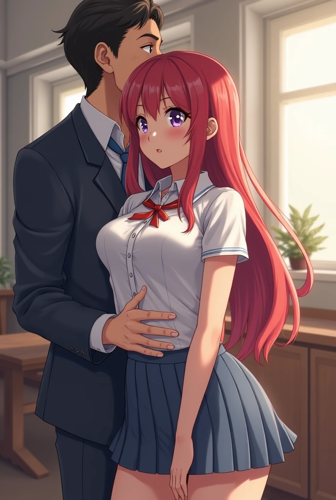 masutepiece, of the highest quality, Highly detailed, Sexy cute girl and guy in white shirt to each other, ((sex from behind: 1.3)), Seeding sex, cum shots, vaginal , facials, Yor, Body covered with , (Red hair: 1.3), (braid: 1.7), Double-sided braiding, (Yellow eyes: 1.5), (Crying face: 1.6), 1 girl, Skirt, Underwear, Pulling of pants, 1 boy, SEX, Panties, black man, Fat, Standing Sex, Black hair, Back alley, Fat Man, Standing, Yor, Black skirt, Shirt, Arm hair, plein air, Braids, Dark skin, Mouth open, shoes, sex from behind, White shirt, White panties, up skirt, interracial, sox, Partially removed panties, Feet, (Panties slipped off: 1.8), NSFW