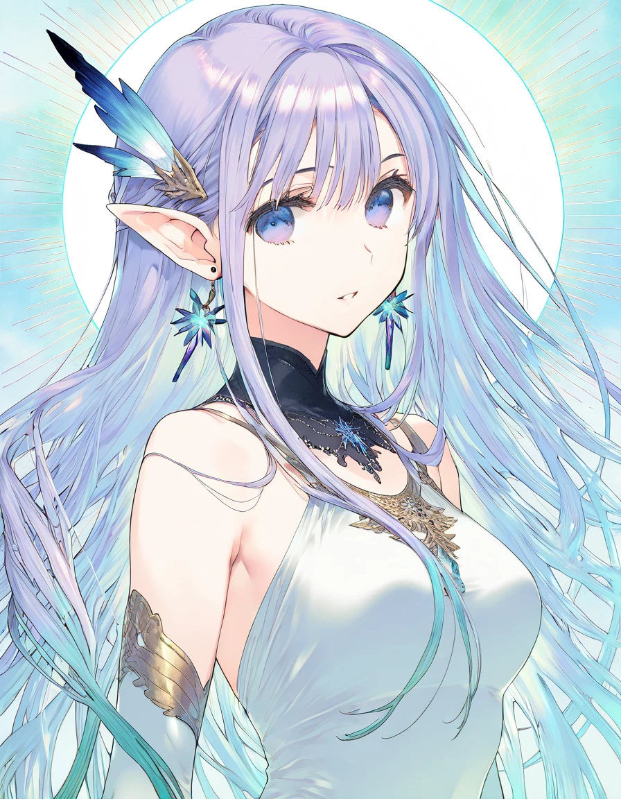 (masterpiece、Highest quality、Highest quality、Official Art、Beautiful and beautiful:1.2)、(One girl:1.3)Hatsune Miku、Twin tails,Beautiful breasts,((close)), One, masterpiece, Highest quality, so beautiful, Absurd, Hello World, (Mai Yoneyama:1.4), (Quasar Cake:1.2), ((Lips parted)), 1 girl, Detailed lighting, rendering, Beautiful Eyes, Perfect Hair, Detailed face and body,
((Dark Skin)), , Facial Scales, White mermaid tail, Mermaid Ears, The princess cut her bangs, Curly Hair, (((Neon Hair))),
Floating in space, The ruins of Star Citadel、Colorful nebula and shining stars々Floating between。.. Fractured crystalline structures reflect light from distant quasars, Creating a kaleidoscope of cosmic colors. Arches and towers, Decorated with ancient runes and constellations, Floating, Connected by a mysterious energy. asteroid, Covered in exotic plants, Creating an aerial garden, Where glowing plants create a symphony of blue and purple. Spatial Portal, surrounded by rubble from the ruins, Open to an unknown world, Their outlines pulsate with the energy of the stars.. The silence of space is broken by the gentle rumble of the solar wind, Creates a solemn and fantastical atmosphere.