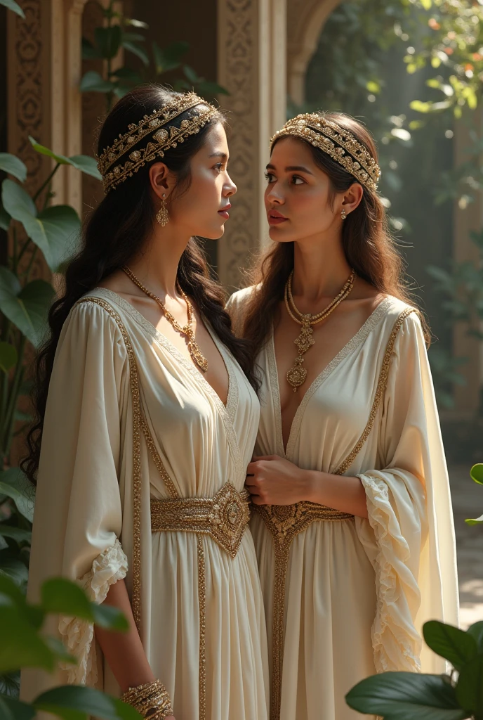 Generate me the most beautiful woman in the world with a magnificent, ultra realistic and detailed face , une belle robe marron moulante de la marque Louis Vuitton avec des bijoux Louis Vuitton et un magnifique décors de lac tout ça en 8k rtx ultra détaillé