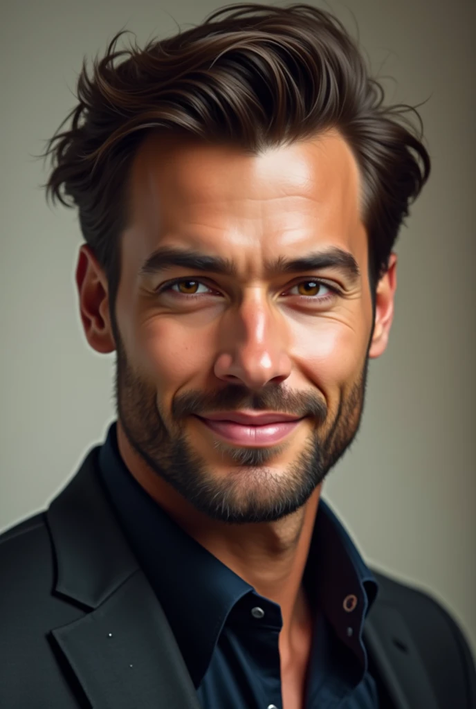 Make the image look more realistic and make him a little more handsome