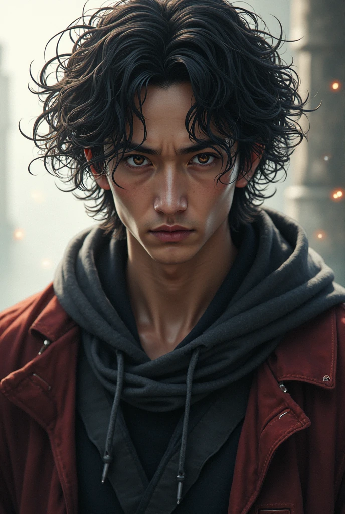 HD Image Tray Hanma, curly hair and slightly darker skin
