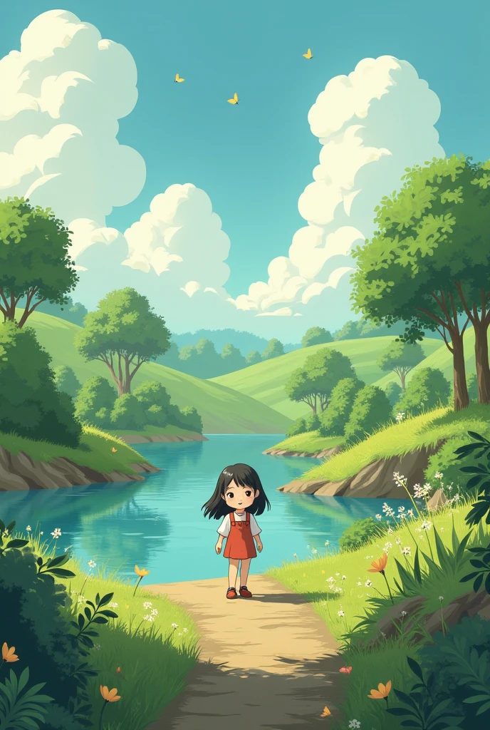 Create an image using this Ghibli-style photo