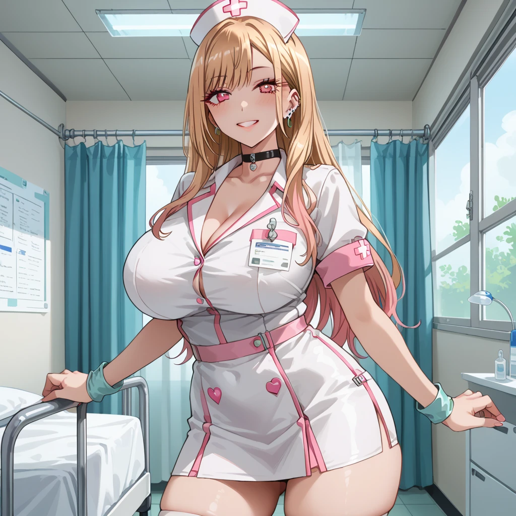 nurse uniform,hospital, latex nurse suit,nurses,busty,elbow gloves,labcoat,pinkhair woman,azure eyes , gigantic boobs ,medical instruments,asian nurse,two nurses,speculum,examination room,oversize boobs, ,big ass ,strap on, lay on table ,legs spreaded,giving birth,gyno chair , dentist,Milf,
