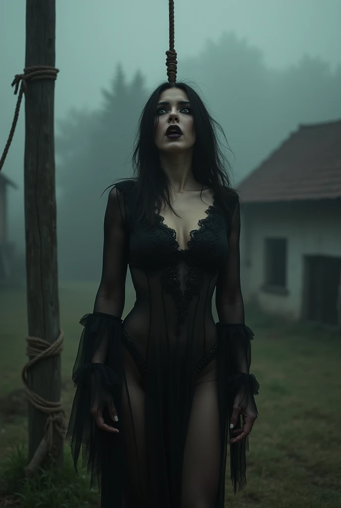 in panties and bikinis, sexy girl with bras, Beautiful bikini, Dracula Woman with Fangs, Screams, Cemetery all around, around skulls and skeletons, with a knife, with an axe, ((The Loss of a Female Ghostly Soul, She screamed in fear and agony for her children)) ((floating in the air, Wearing a veil on a pale dead face? With bloody tears)), In low light on a dark background, Cinematic, Dark Fantasy, Poster, photo, moda, conceptual art, Human Hand, Very clear without flaws with five fingers, Photorealistic, Correction of cuts around the eyes, Highly detailed, Detailed Face, Dramatic light