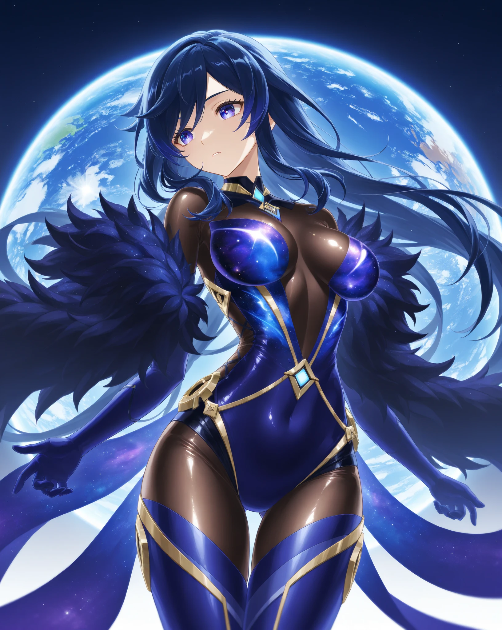 light smile,masterpiece, highest quality, 1 girl, looking at the viewer, blue eyes, ,black long hair、(masterpiece),(highest quality:1.0), (ultra high resolution:1.0), 8K, anime, masterpiece、provocative look Fair skin upper thigh、Highest quality detailed eye, ,sunny meadow background、Detailed、、shiny detailed nippl big breasts、y pussy