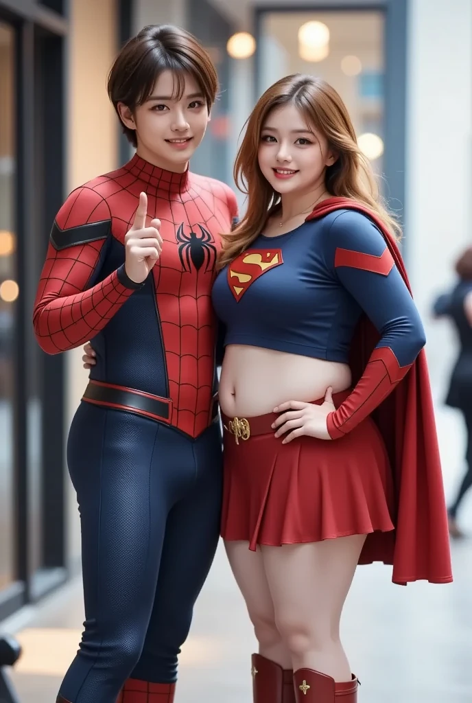（ tall Supergirl：1.1） blond,Blue tights, Red skirt， Red cape， Red high heeled boots， （Superman Symbol on Chest：1.5）， Bare legs, huge tit, Plump crotch, Fitness model, Ruddy cheeks, perspire, Sweaty, The whole body is soaked with clothes, Wheezing, Mouth open, Reveal a shy and nervous expression, cleavage, Stand on a crowded school bus, Caught by a group of small boys grabbing her breasts, A crowd of boys stared at her intently, A lot of male arms, POV hands, assisted exposure, pulled by another, lifted by another, undressing another, Catch, Pulling, clothes pull, bra pull, Shirt pull, was raped, ((Pumping through clothing:1.5)), ((She was held from behind by a small boy 9 years old:1.5)), ((She was grabbed by the chest by a large group of school boys :1.5)), ((The boys presses his chest against the woman's back 1)), ((She was grabbed by a large group of young smaller boys on the buttocks:1.5)), ((very large crowd of school smaller boys around her:1.5)), ((The crowd was all nine years old boyull bodyesbian