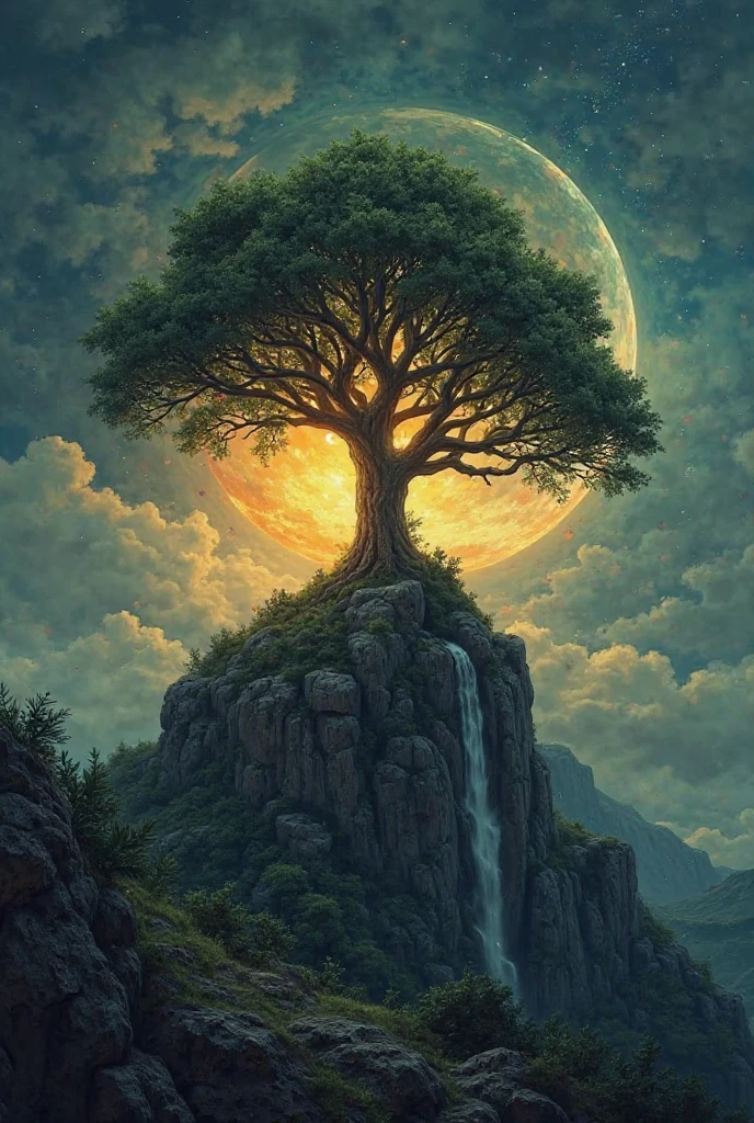 Long, long ago... when people on earth had not yet learned to build houses, when they spent the night in caves by lighting fires, there was a strange tree on the top of a mountain—a tree that people ate!