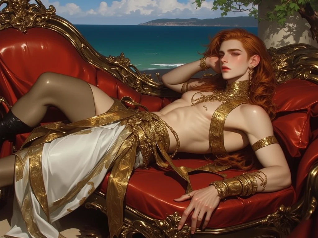 male genitals,male, 20 years old, sexy muscles, mermaid male, so sexy, sexy, The movie character Mermaid is covered in brilliant golden-red scales,Glittering,The ears are slender and delicate,Colorful bubbles,Structured,Full of special effects,Distinctive features,complete fingers,24k,moist skin,Pose for the camera,Perfect fishtail,perfect body, super muscular, barebacked,barebacked