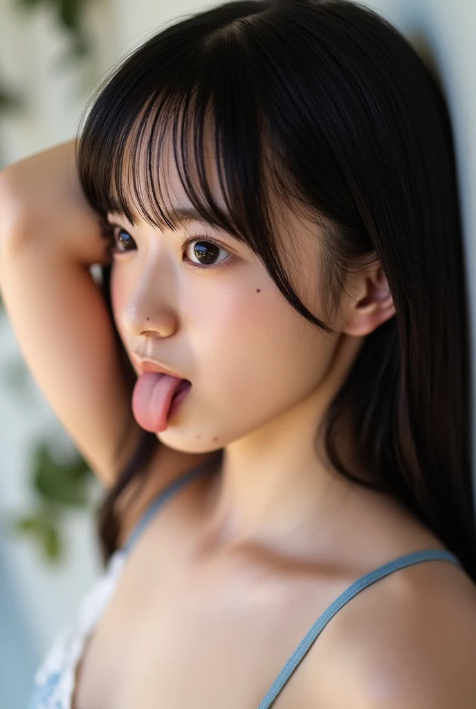 top-quality、超A high resolution、(Photorealsitic:1.4)、8K分辨率、girl with、(Brown random hair:1.3)、(Realistic hair:1.2)、(a Korean girl:1.2)、(realisticeyes:1.2)、(Beautiful expression) :1.3)、the perfect body、de pele branca、large full breasts、Valley、(Opening of the mouth and tongue:1.2)、(upper angle:1.3)、(Completely naked:1.2)、fullnude、nakeed、Bare、huge-breasted、Incredibly large udder、pointed Nipple、 White mucus on the face、 White mucus overflowing from the mouth、 White mucus on the chest、 White mucus in the hair、the whole body is covered with white mucus,,,, 、the entire face is covered with white mucus、facial cum shot、facials 、Bukkake、no brassiere、exposed boob、