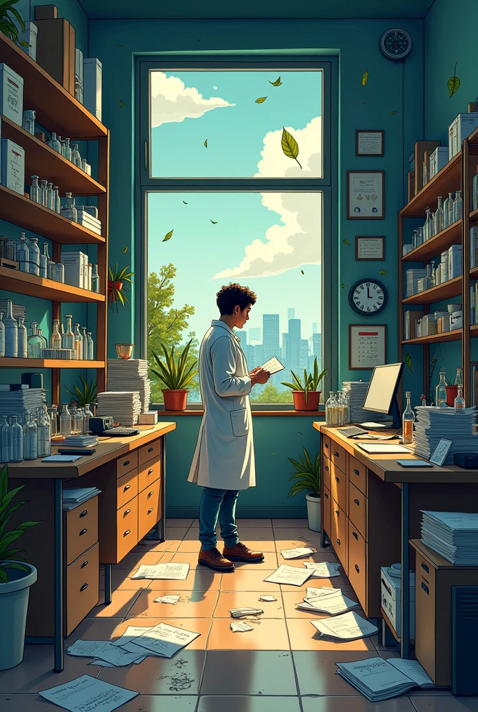 Believe me my comic in color image

The Great Discovery

Page 1

Vignette 1: Un joven científico llamado martin trabaja concentrado en su laboratorio improvisado en el garaje de su casa. test tubes, microscopes and papers scattered everywhere.

martin: I've been trying for three years! solve this problem! There has to be a way...

Vignette 2: martin mira frustrado por la ventana, when he sees a leaf fall from a tree that rotates in a peculiar way.

martin:  Wait ! WHAT IF ...?

Vignette 3: Excited, doodle formulas on a sheet of paper.

 sound effect : Scratch! Scratch!

Page 2

Cartoon 1: The next morning, martin está dormido sobre su escritorio. Her roommate, Elena, comes in with coffee.

Elena: martin, again you've been working all night.

martin: (waking up startled)  Got it , Elena! I think I've discovered something important!

Vignette 2: Elena frustrated Look skeptically at the papers.

Elena: Like the last five times?

martin: This time it's different. Necesito mostrarle esto a Dr.. Ruiz.

Page 3

Panel 1: backpack cases at university, Dr.. Ruiz examina las notas de martin con expresión seria.

Wear. Ruiz: This... this can't be right.

martin: (highly strung) I reviewed the calculations all night long.

Vignette 2: Dr.. Ruiz opens her eyes wide, surprised.

Wear. Ruiz: Not that I'm wrong, martin. This could revolutionize our field!

Vignette 3: martin queda boquiabierto mientras la doctora sigue revisando entusiasmada.

Page 4

Cartoon 1:  Six months later . An auditorium full of scientists. martin está en el podio, highly strung.

martin: And that's how a simple falling leaf inspired me to solve the problem of ultra-efficient renewable energy.

Vignette 2: The audience applauds standing up.

Vignette 3: behind the scenes, Elena abraza a martin.

Elena: Do you see ? It was worth not giving up.

Page 5

Panel 1: Two years later. A brilliant city with new energy technologies.

 Narrator : El descubrimiento de martin cambió el mundo...

Vignette 2: martin,  now a little older , look out the window of his new laboratory, seeing another leaf fall from the tree.

martin: sometimes, the answers are right in front of us. You just have to look from a different angle.

Vignette 3: Se ve a martin sonriendo mientras comienza a garabatear una nueva idea en su cuaderno.

 Narrator : ...and this was just the beginning.

end

