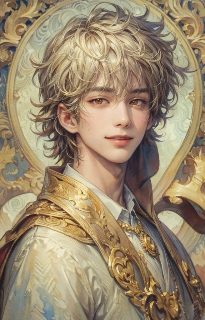 (watercolor art style masterpiece,absurdres, highres, ultra detailed, HDR), masterpiece, perfect faces, detailed faces, intricate details, extremely detailed background scenery, best quality close-up picture, orange eyes, korean boy, smile,   boy guy male man , art by kenouji #Photorealistic
#concept
#inpainting
#eyes
#handsome
#inpaint
#beautiful
#beautiful detailed eyes
#Realistic Babe
#face
#detailed face
#detail
#eye
#enhancer
#detailer