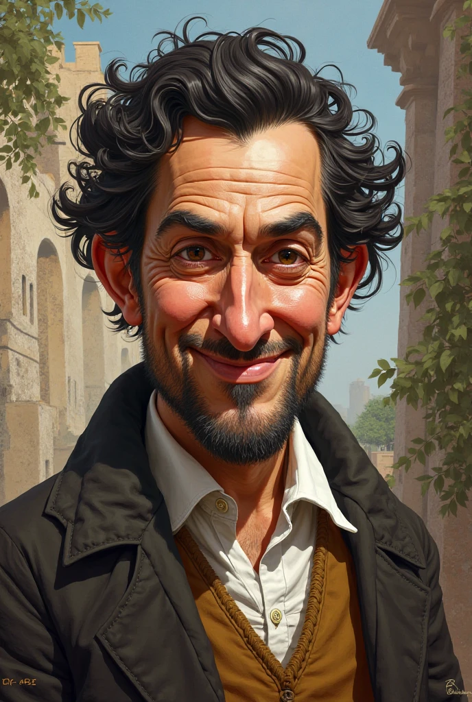 Caricature of Antonio De Morga