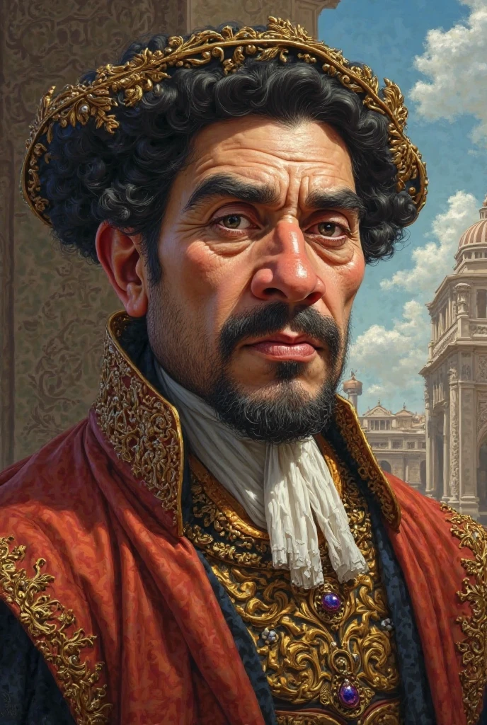 Caricature of Antonio De Morga (Spanish)