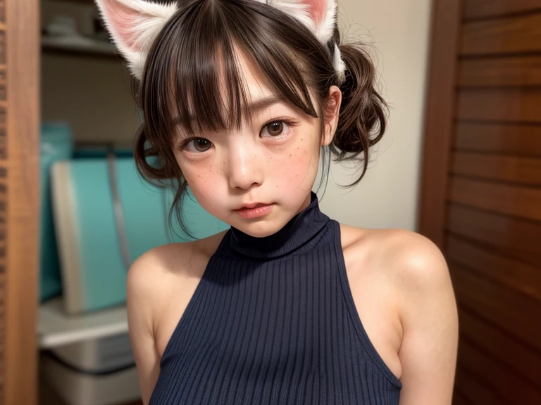Chibi character hairstyle short cat ears
