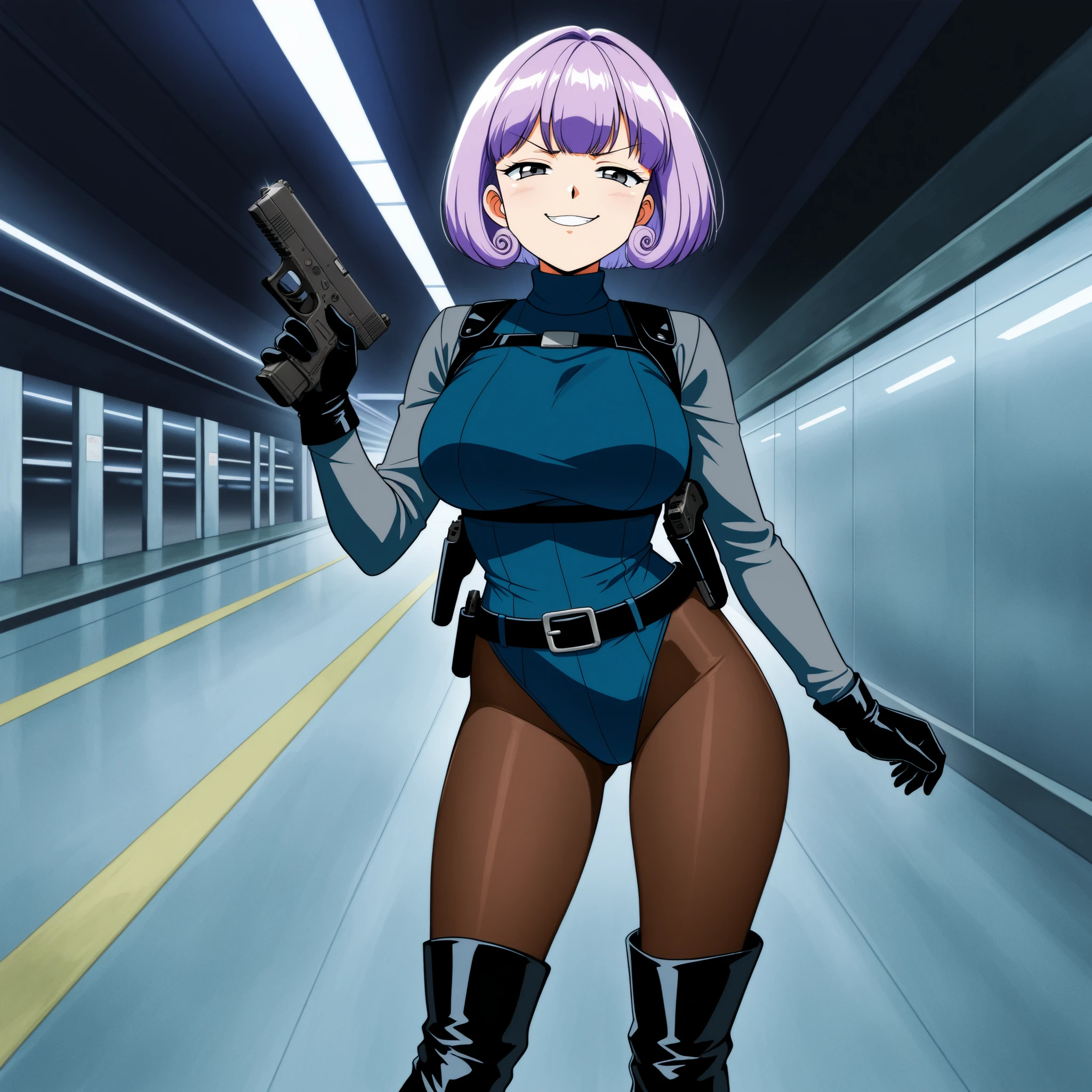 ultra-detailed, Explicit, Beautiful body, Beautiful Nose, Beautiful character design, perfect eyes, perfect face, ultra highres, 4K, beautiful legs, perfect legs, Nice hands, Perfect hand, Masterpiece, Best Quality, Highly detailed, illustration, absurdres, street fighter, doll suit, shadaloo doll, dollsuit, girls, multiple girls, expressionless, blank eyes, looking at viewer, red gloves, emotionless, black latex, corrution, mind control, female combatant, full body, hypnotized, unhappy trance, full body suit, ribbed bodysuit, both arms at side, stand up straight, obey, perfect female body, extremely glossy latex, hypnosis, hypnoLora, empty eyes, Mind control device, poses, brainwashed, submissive_pose, Slave, hat, necktie, stand up straight, standing, standing at attention, belt, extending the right arm from the shoulder into the air with a straightened hand, nazi saluting, military, military saluting, salute, right hand saluting, left hand at side, latex, garter belt, thighhighs, blonde hair, green hair, multicolored hair, green eyes, small breasts, Sarasa Watanabe, kageki shoujo