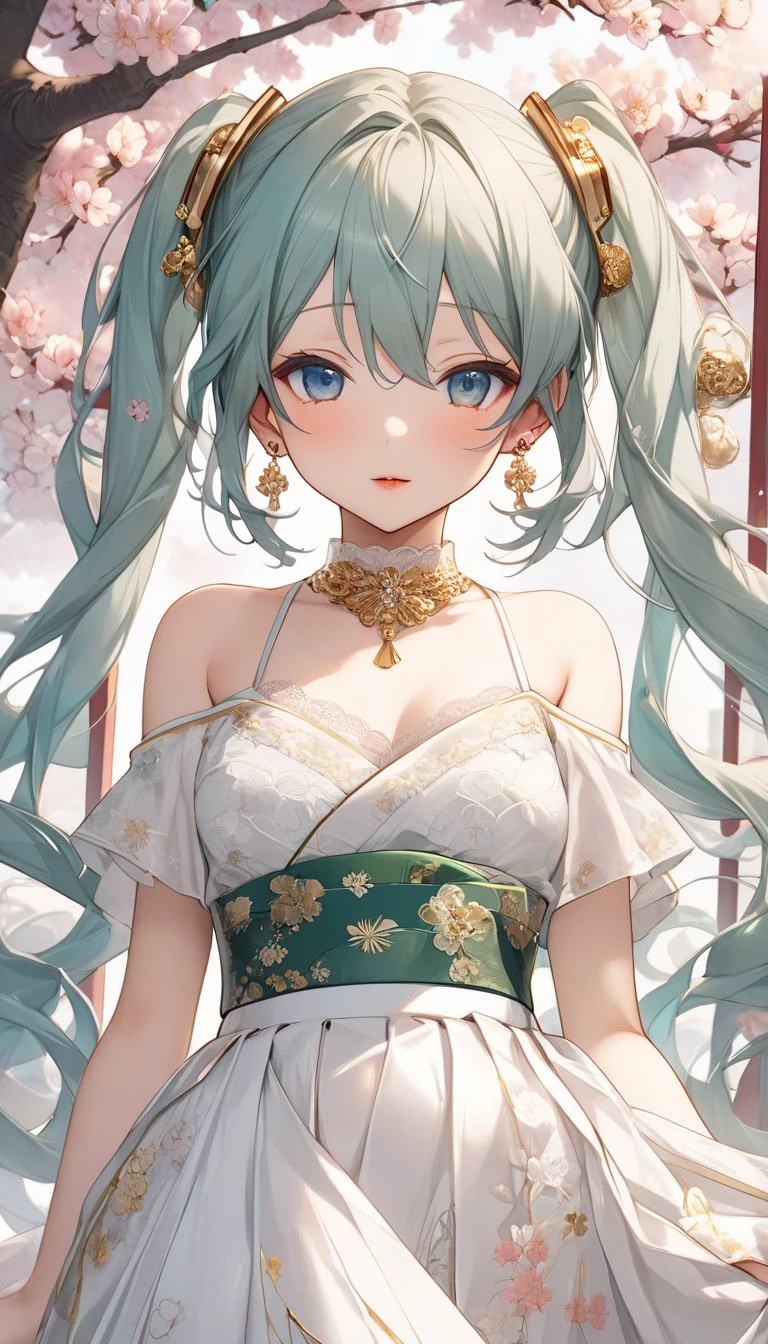 Ukiyo-e style, Kate Greenaway, Margaret Tarrant, animesque　surreal　fanciful　wondrous　strange　Whimsical　Sci-Fi Fantasy　Rotating Celestial Globe Girl　Alchemy Library　The Secret of the Creation of Heaven and Earth　autumn leaves The Moon Is Full Solo girl breass, tight drsss sweet innocent sexy beautiful face, hyperdetailed high resolution masterpiece