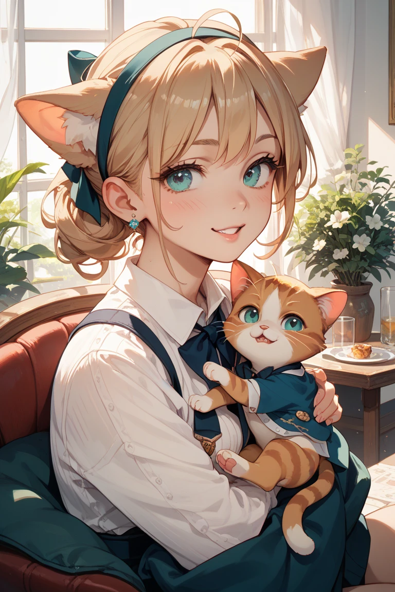 Turn the family cat into a Sylvanian Family-style image、Please show me an image