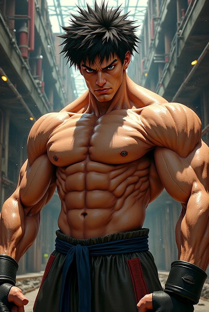 8k portrait of vegeta muscular, intricate, elegant, highly detailed, majestic, digital photography, art by artgerm and ruan jia and greg rutkowski , black hair, beardless face, broken glass (masterpiece, side lighting, beautiful finely detailed eyes: 1.2 ), hdr,