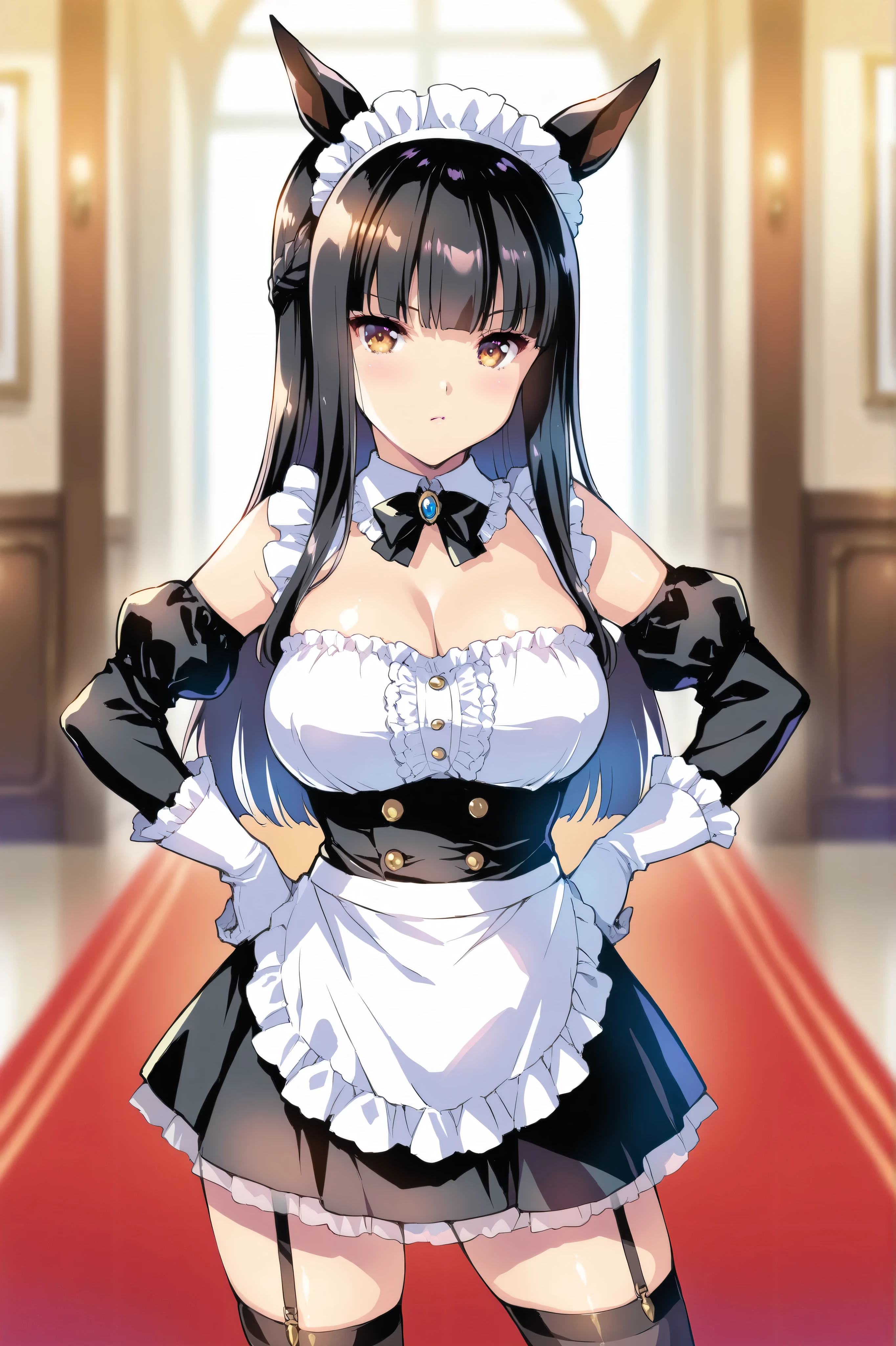 (in hotel, masterpiece, best quality:1.2), 1girl, (modify body), waving hair, ((elbow gloves)), wedding, marriage ceremony