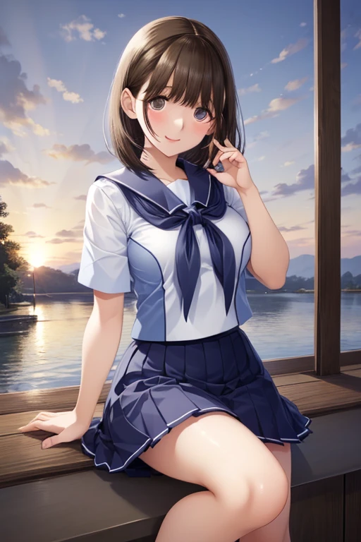 smile,school uniform, adorable, girl, highest quality, ultra high resolution, photo-realistic, Super detailed, 8K, RAW photo NSFW