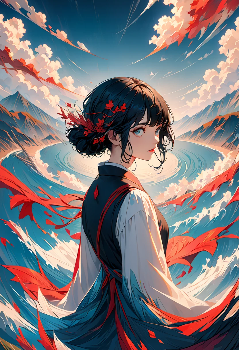 black hair, surrealism, 8k, SUPER DETAILS