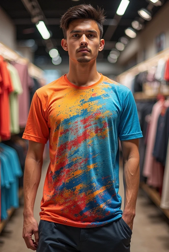 (A tied-dyed t-shirt:1.24)