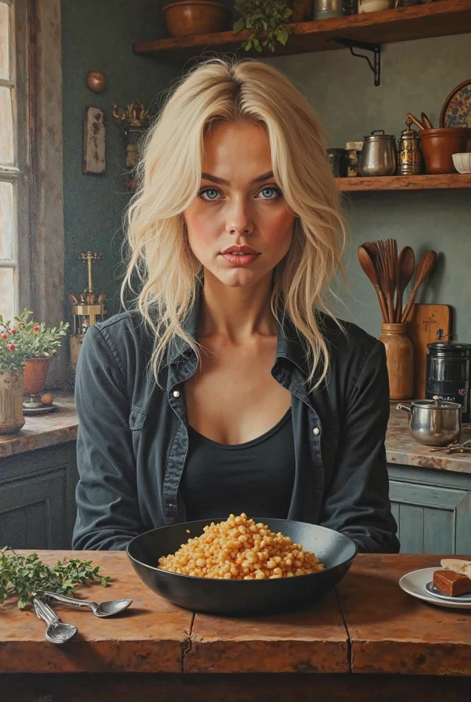 Famous blond blue eyes stem from one kitchen