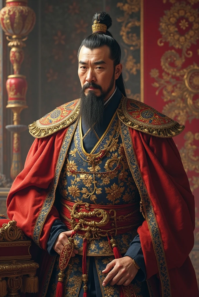 Chingis khaan with diplomatic clothes