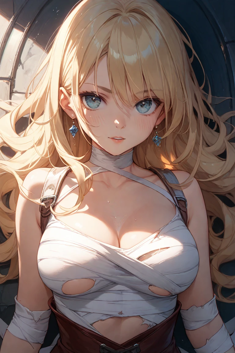 Traditional Media:1.2), (2D:1.2), (Center:1.3), Illustration, (((Masterpiece))), (((16 year old girl))), (((from above))), (((shirt lift))), (((nipslip))), blonde hair, highres, absurdres, white background, no bra, photorealistic, lifelike, steamy, blushing, sleeveless, youthful appearance, (((aroused look))), lip gloss, (((armpits))), (((looking at viewer))), (((bare skin))), ((medium chest)), correct anatomy, perfect face, detailed eyes, leaking, spurting, pouring, spouted, (((choker))), thighs, mascara, fair skin, beautiful, hairy genitals, (((ripped white t-shirt))), ((perspiration 1.2)), (((wanting))), (((waiting))), (((sticky saliva)))