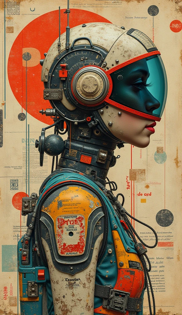 collage art、retro collage、magazine clippings、Vintage Material