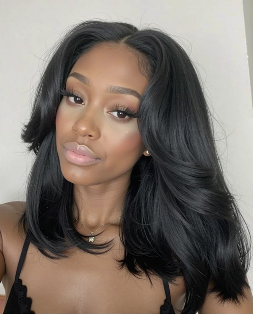 a close up of a woman with long black hair sitting in a chair, elaborate long black hairstyle, long curvy black hair, wavy long - length black hair, long flowing black hair, long black curly hair, black silky hair, wavy hair spread out, detailed long black hair, black long curly hair, wavy long black hair, black wavy hair, long black shiny hair